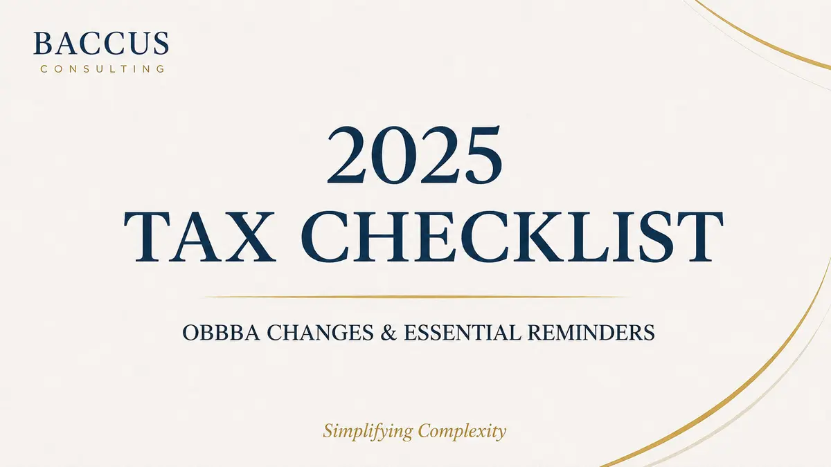 2025 Tax Checklist: OBBBA Changes and Other Essential Reminders