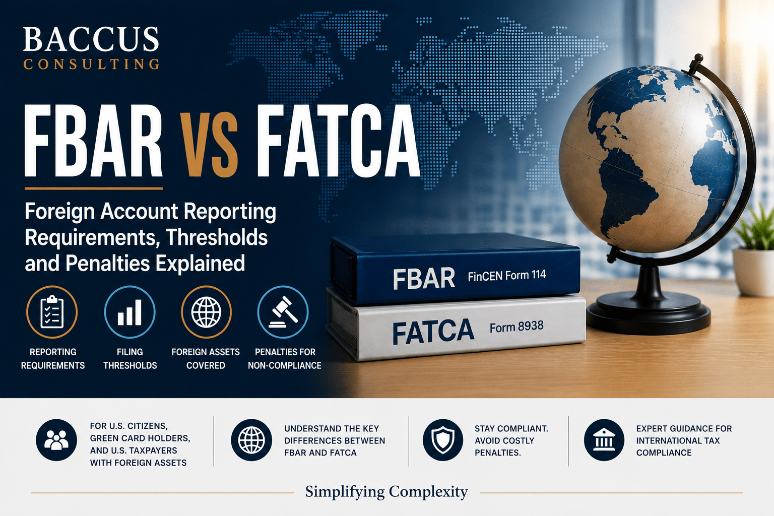FBAR vs FATCA: Foreign Account Reporting Requirements, Thresholds and Penalties Explained